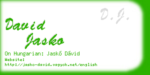 david jasko business card
